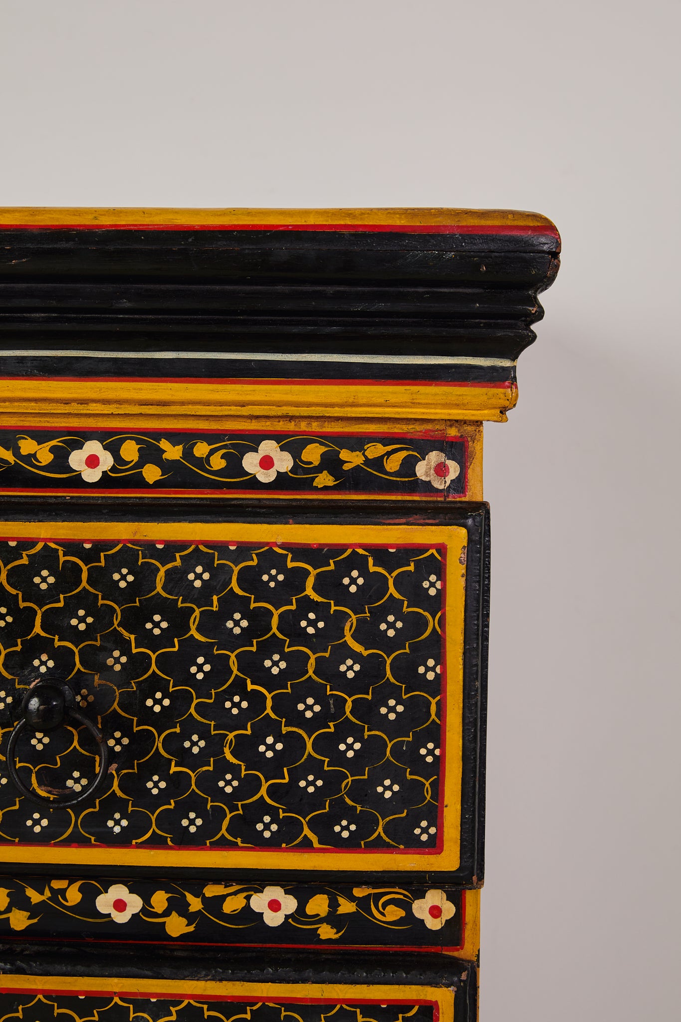 French Folk Hand Painted Chest of Drawers