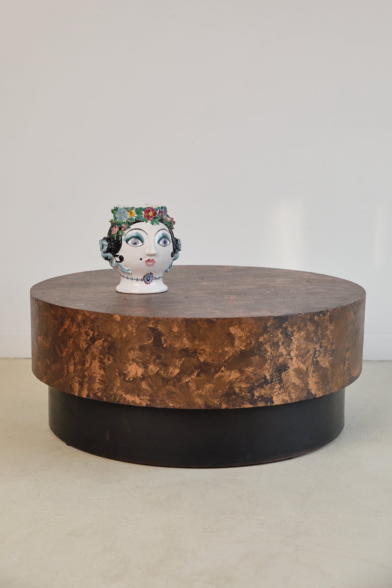 Round Italian Copper Coffee Table