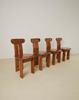 Set of x4 Dining Chairs By Mario Marengo For Mobilgirgi