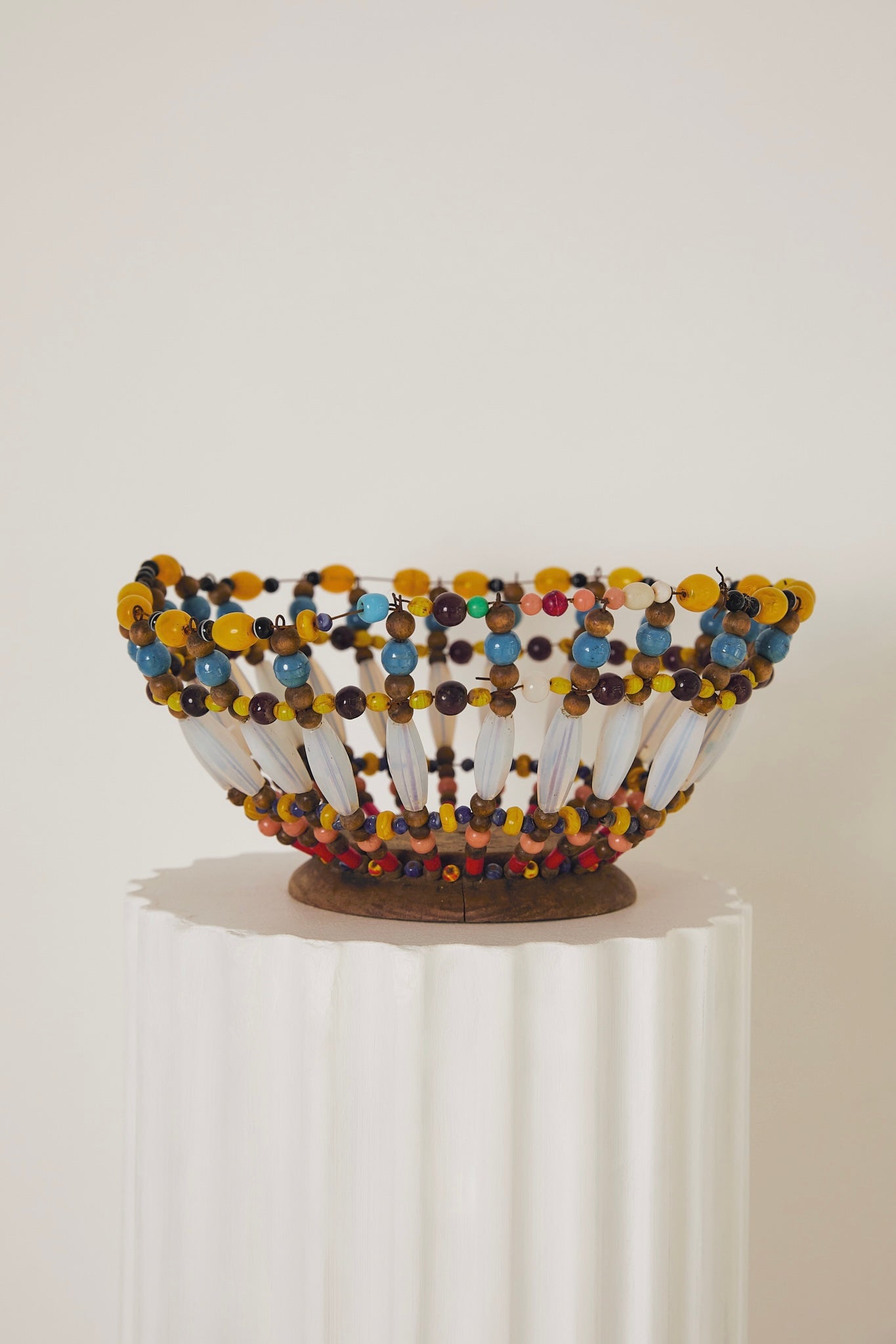 Handmade Beaded Fruit Bowl