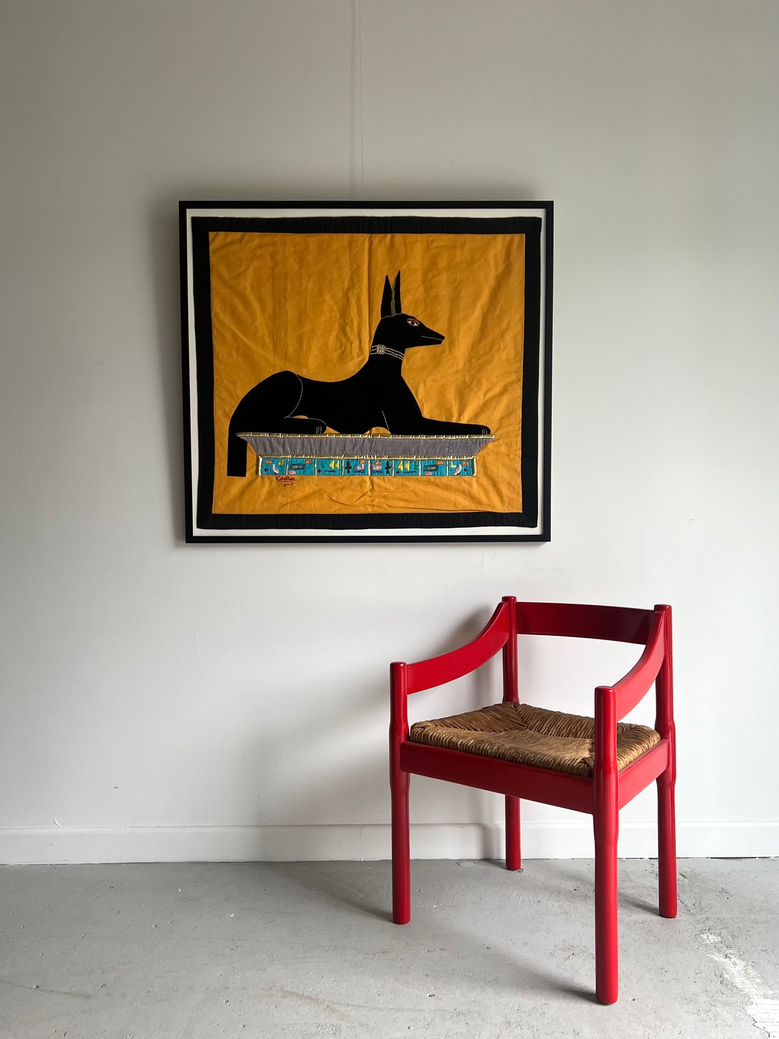 Anubis Ancient Egyptian Framed Tapestry