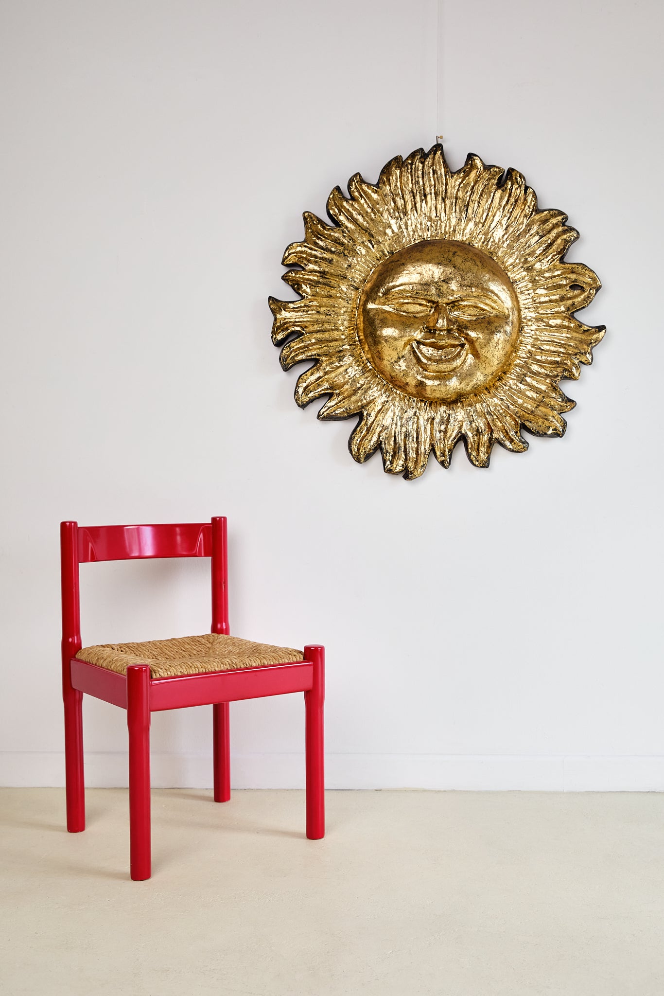 Glossy Red Carimate Chair
