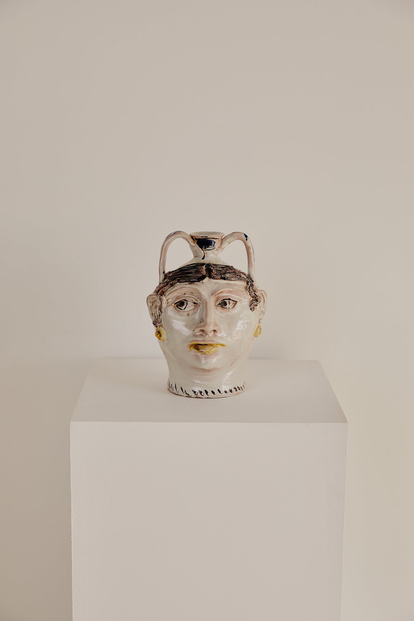 Sicilian Woman Head Jug