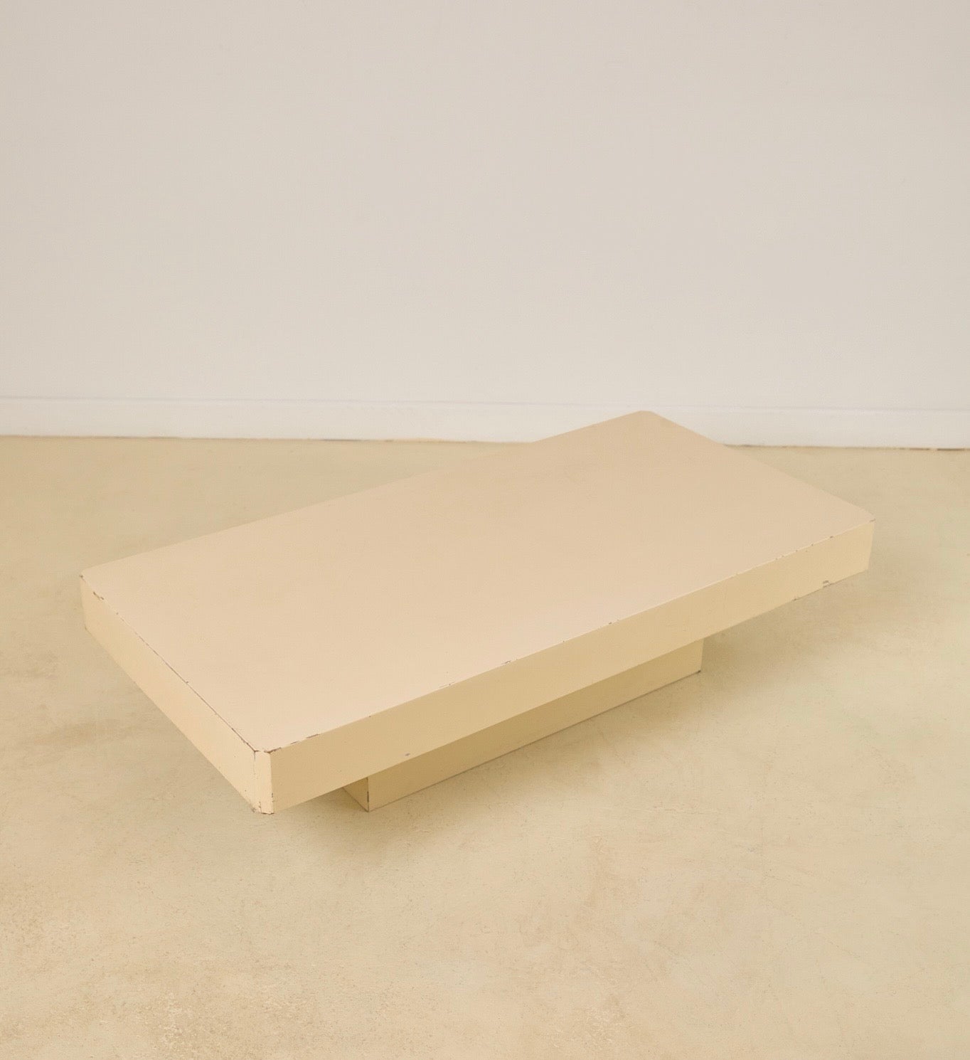 Cream 1970s Low Coffee Table