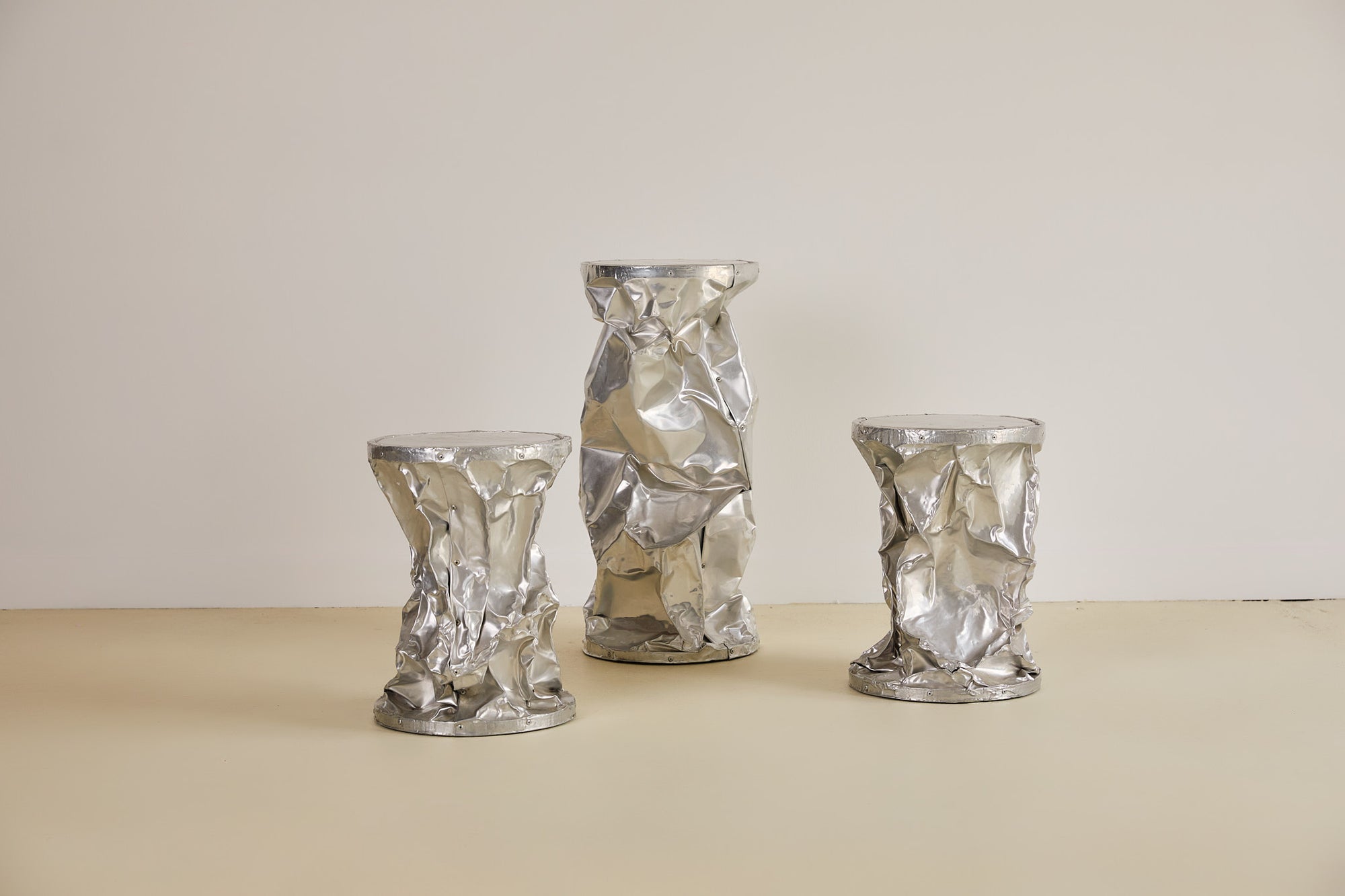 Small Crushed Chrome Plinth