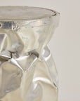 Tall Crushed Chrome Plinth