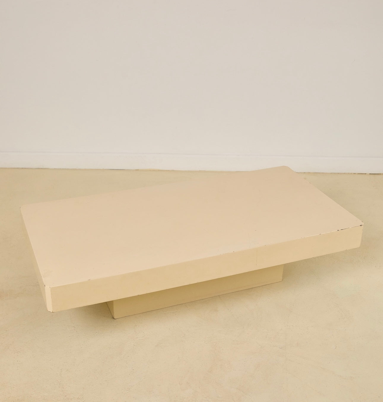 Cream 1970s Low Coffee Table