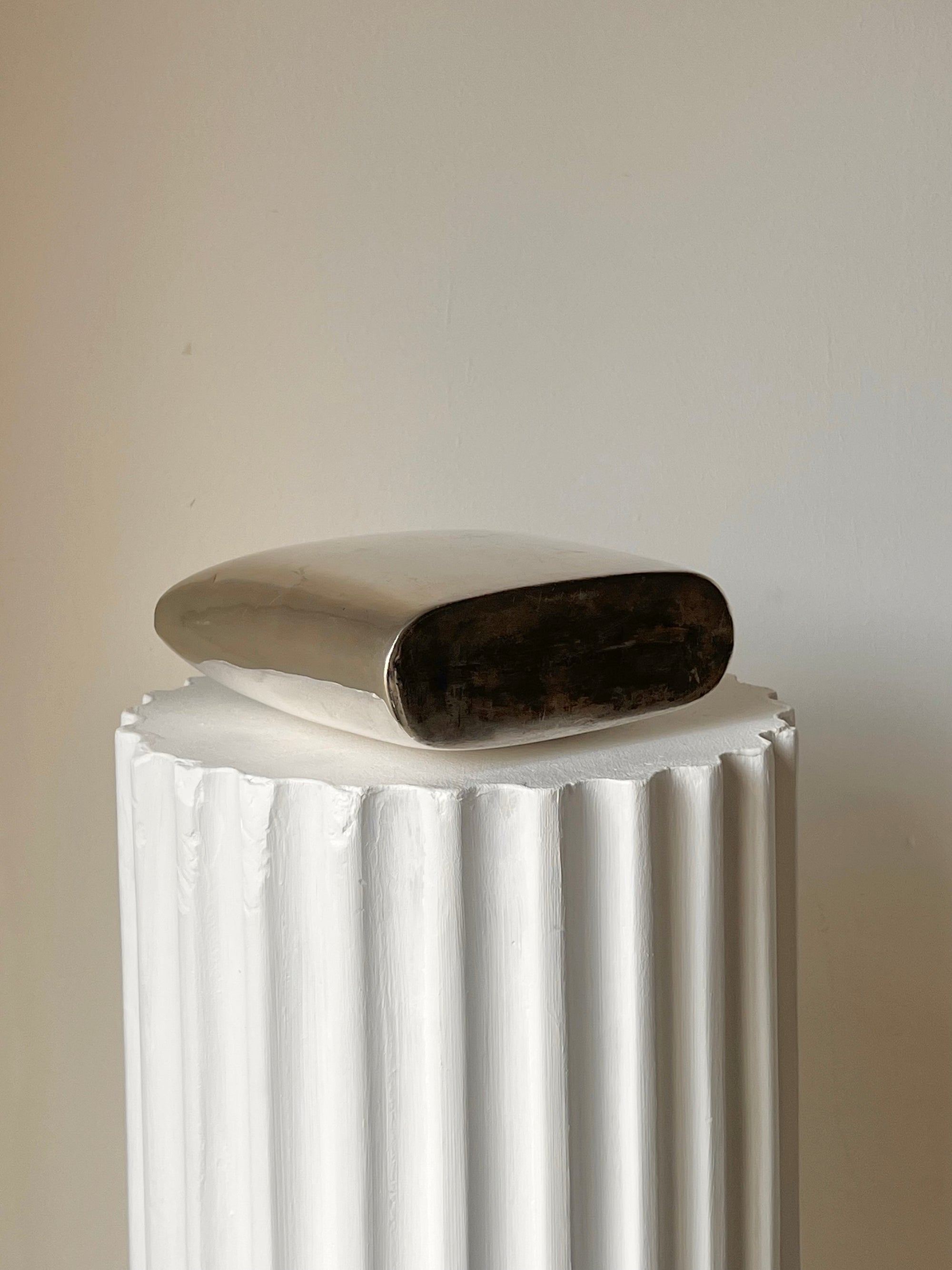 Silver Plated Flat Form Envelope Vase