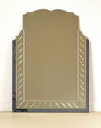 Blue Art Deco Mantle Mirror