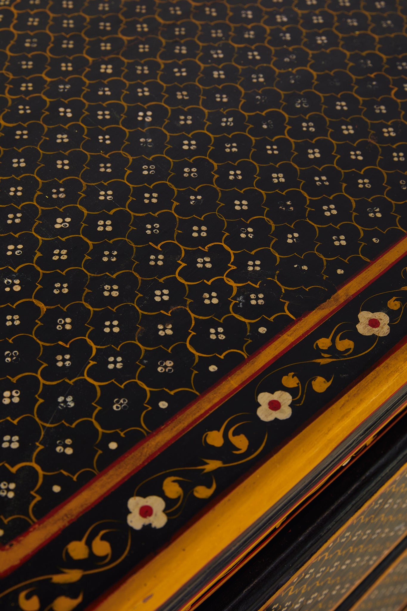 French Folk Hand Painted Chest of Drawers