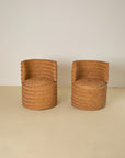 Raffia Woven Tub Chairs