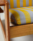 Pair of Italian Lounge Chairs With Stripe Cushions