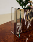 Chrome and Glass Vase