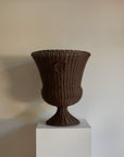 Vintage Woven Wicker Urn Vase with Handles
