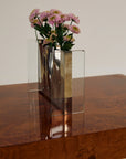 Chrome and Glass Vase