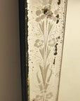 Large Venetian Glass Overmantle Mirror With Etched Frame