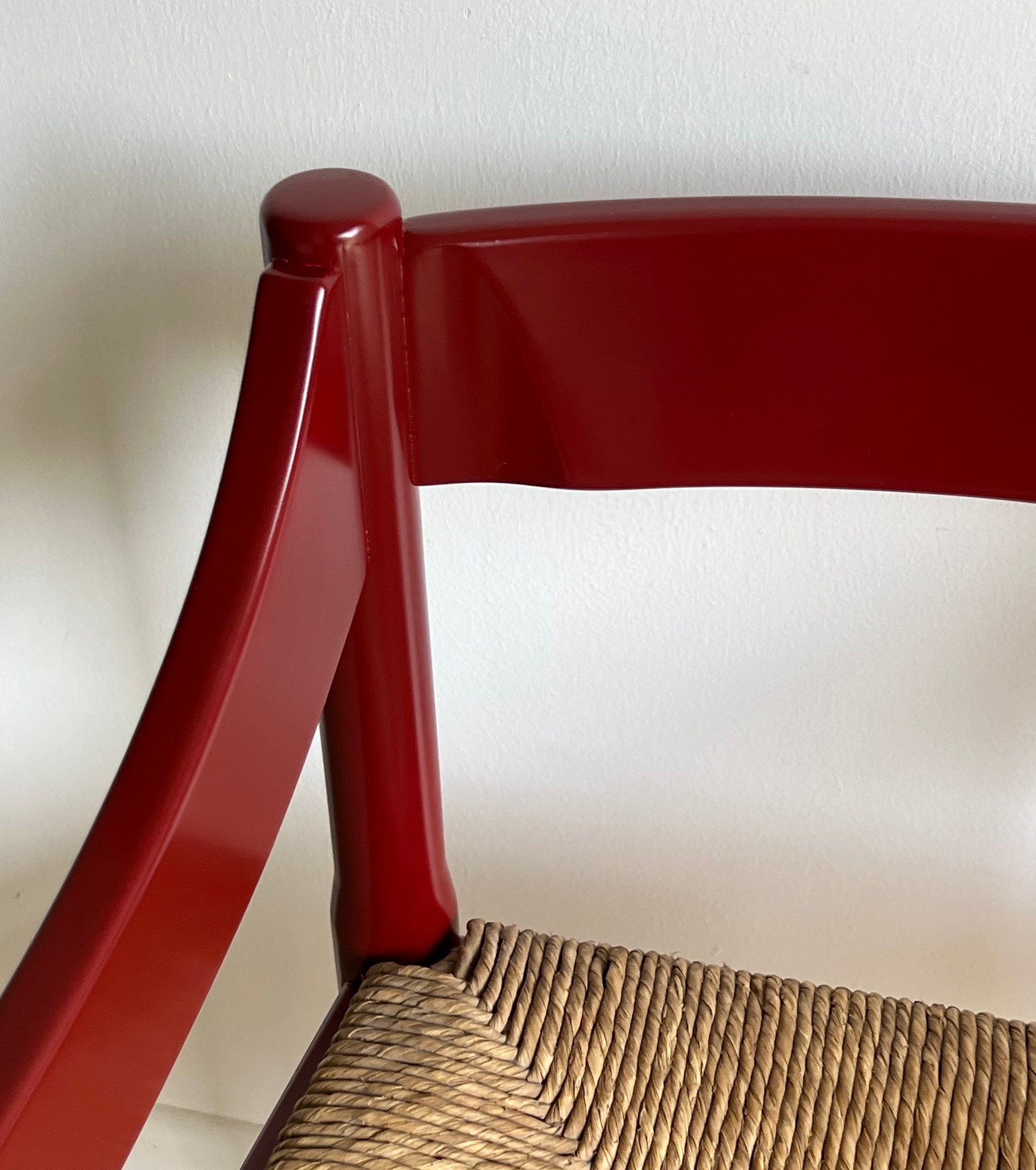 Oxblood Carimate Carver Chair by Vico Magistretti