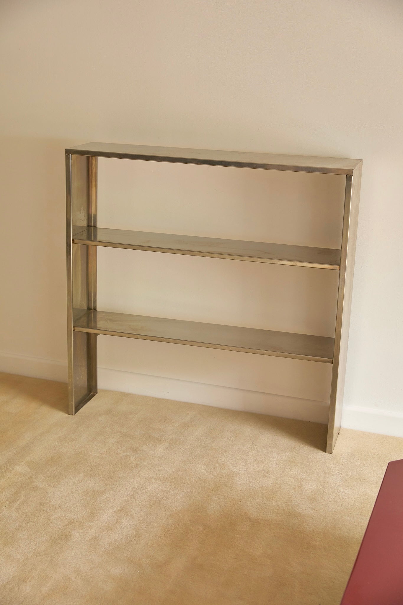 Industrial Minimalist Steel Console &amp; Low Bookcase
