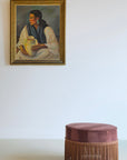 Purple Tassel Pouffe