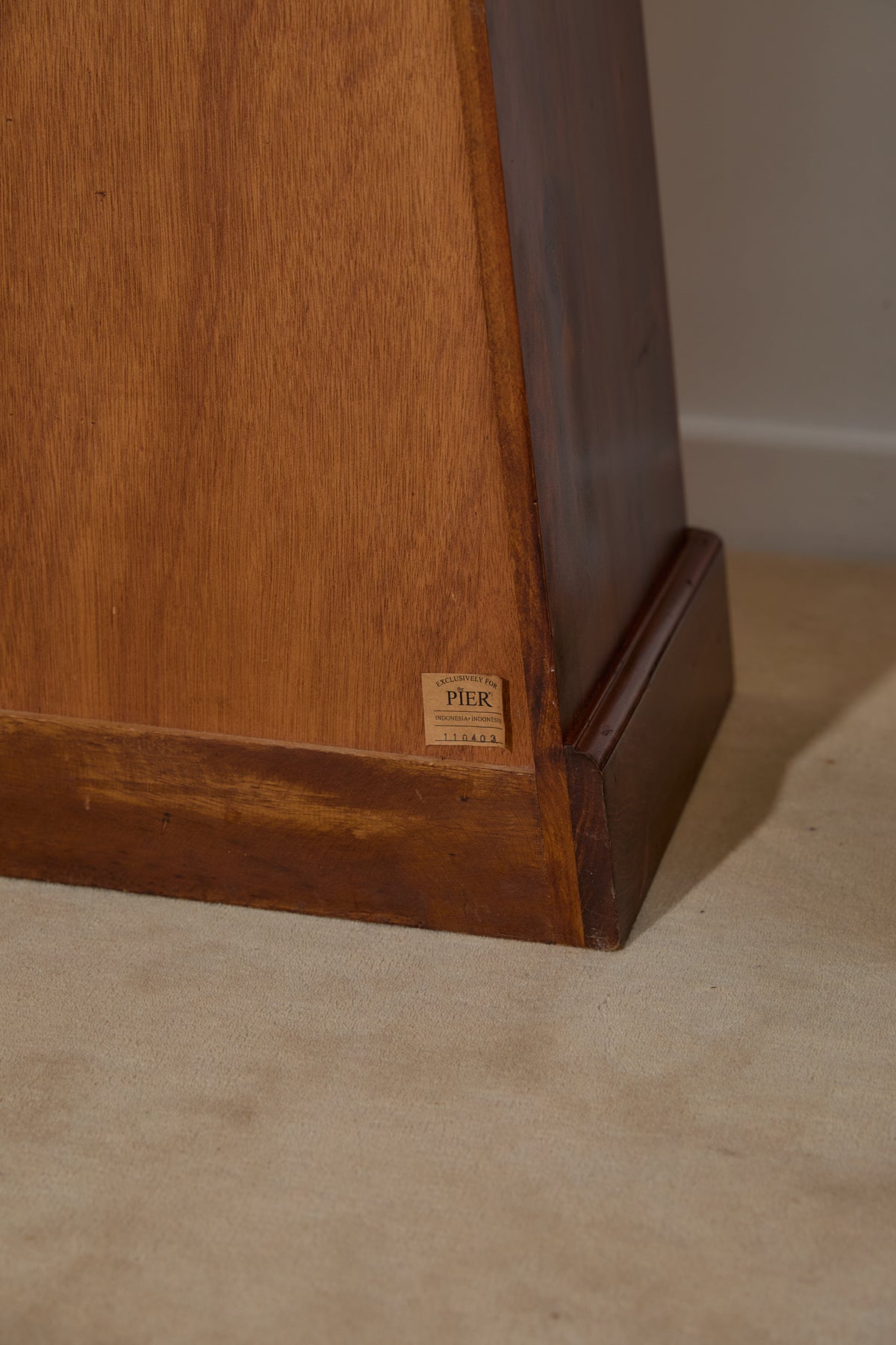 Pair of Vintage Tapered Wooden Pedestal Bedside Tables