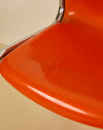 Set of x4 Orange Plastic Chairs