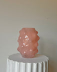 Pink Glass Organic Shape Vase