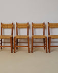 Set of x4 Rush Seat and Back Dining Chairs