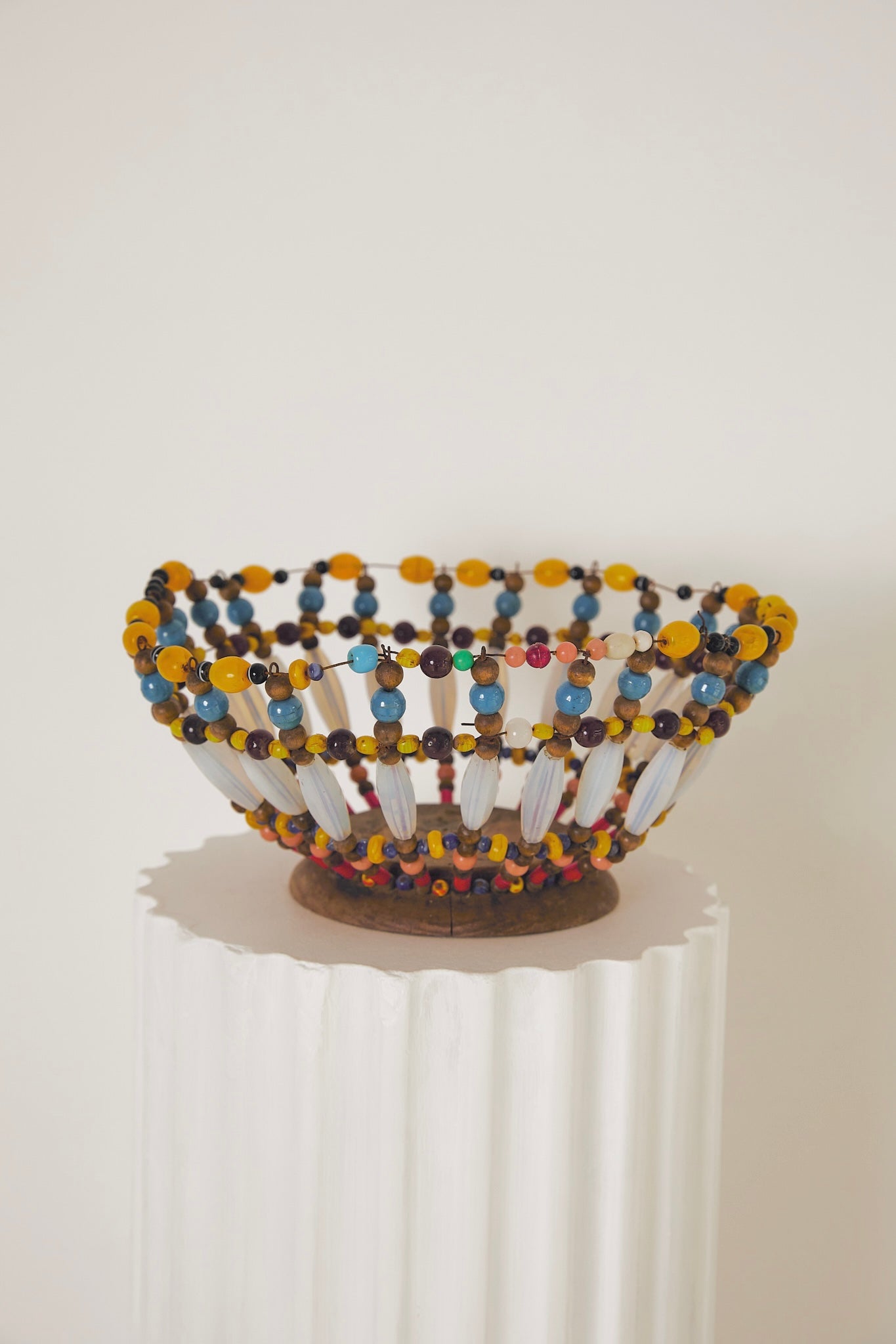 Handmade Beaded Fruit Bowl