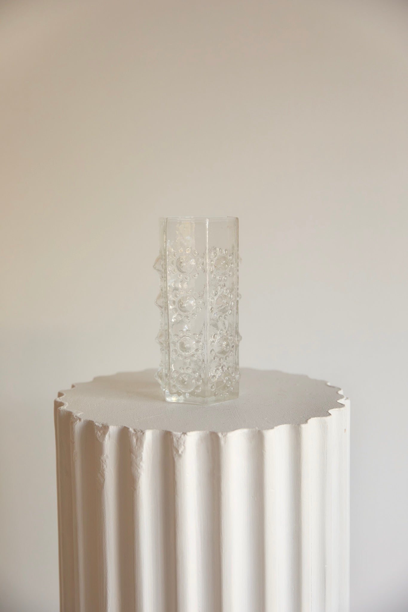 Vintage Dartington Glass "Nipple" Vase by Frank Thrower (FT95)
