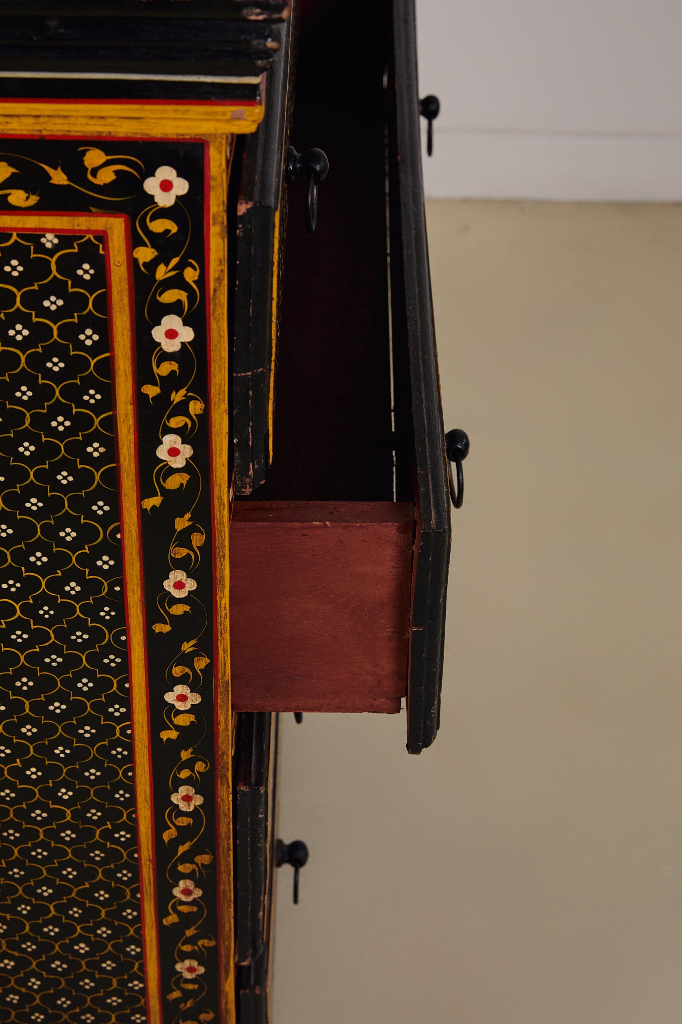 French Folk Hand Painted Chest of Drawers