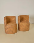 Raffia Woven Tub Chairs