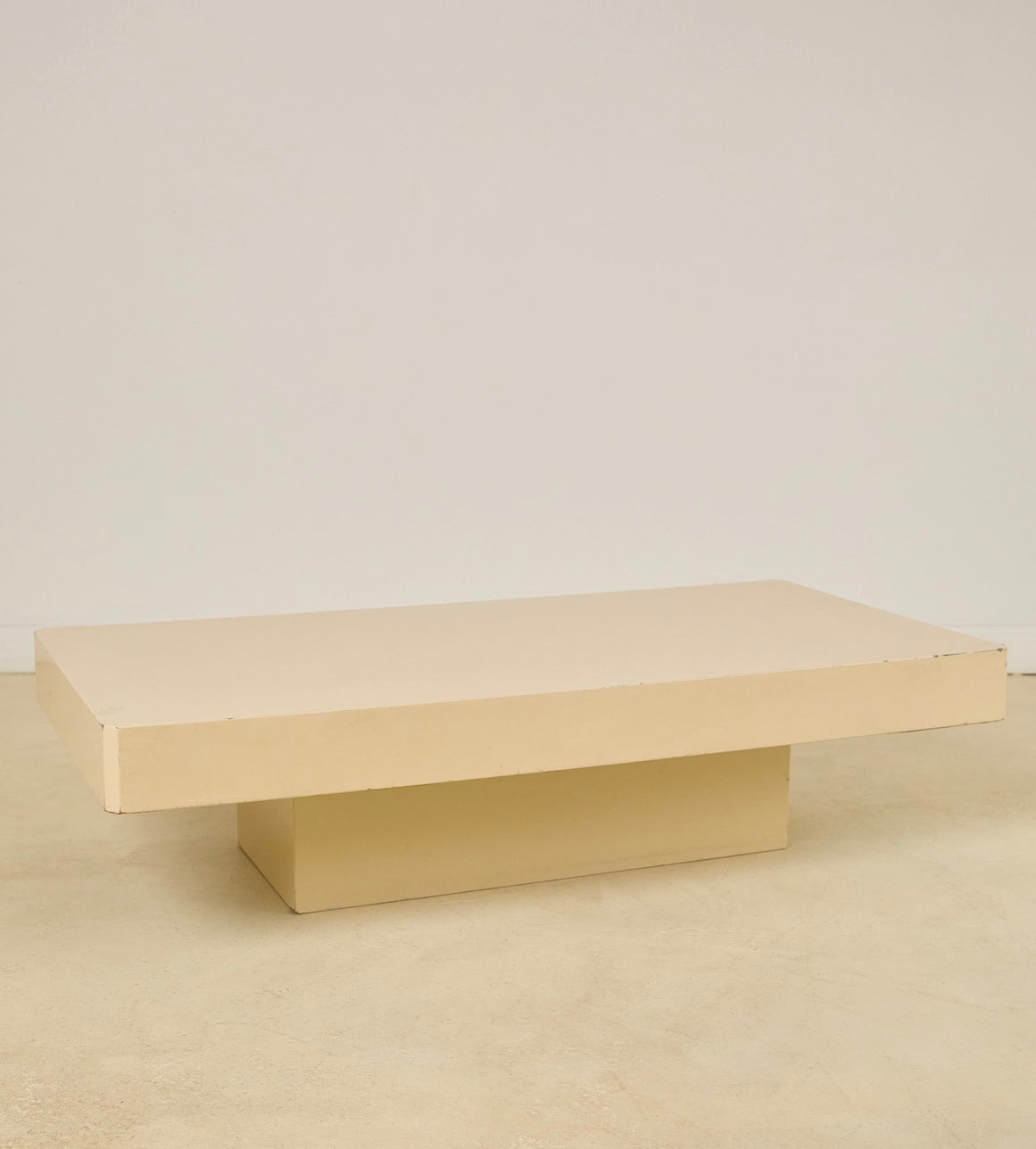 Cream 1970s Low Coffee Table