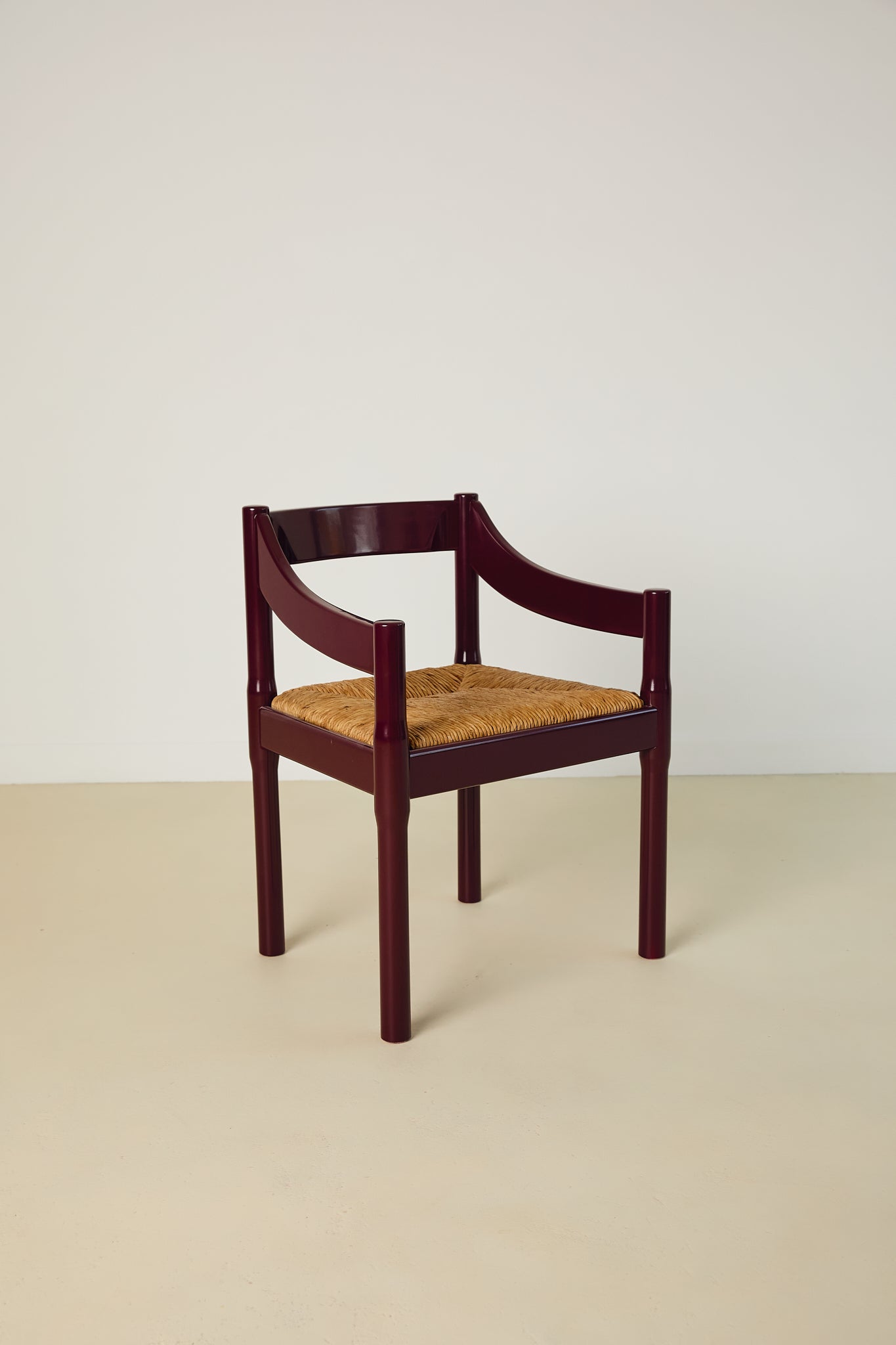 Set of x6 Carimate Dining Chairs Burgundy