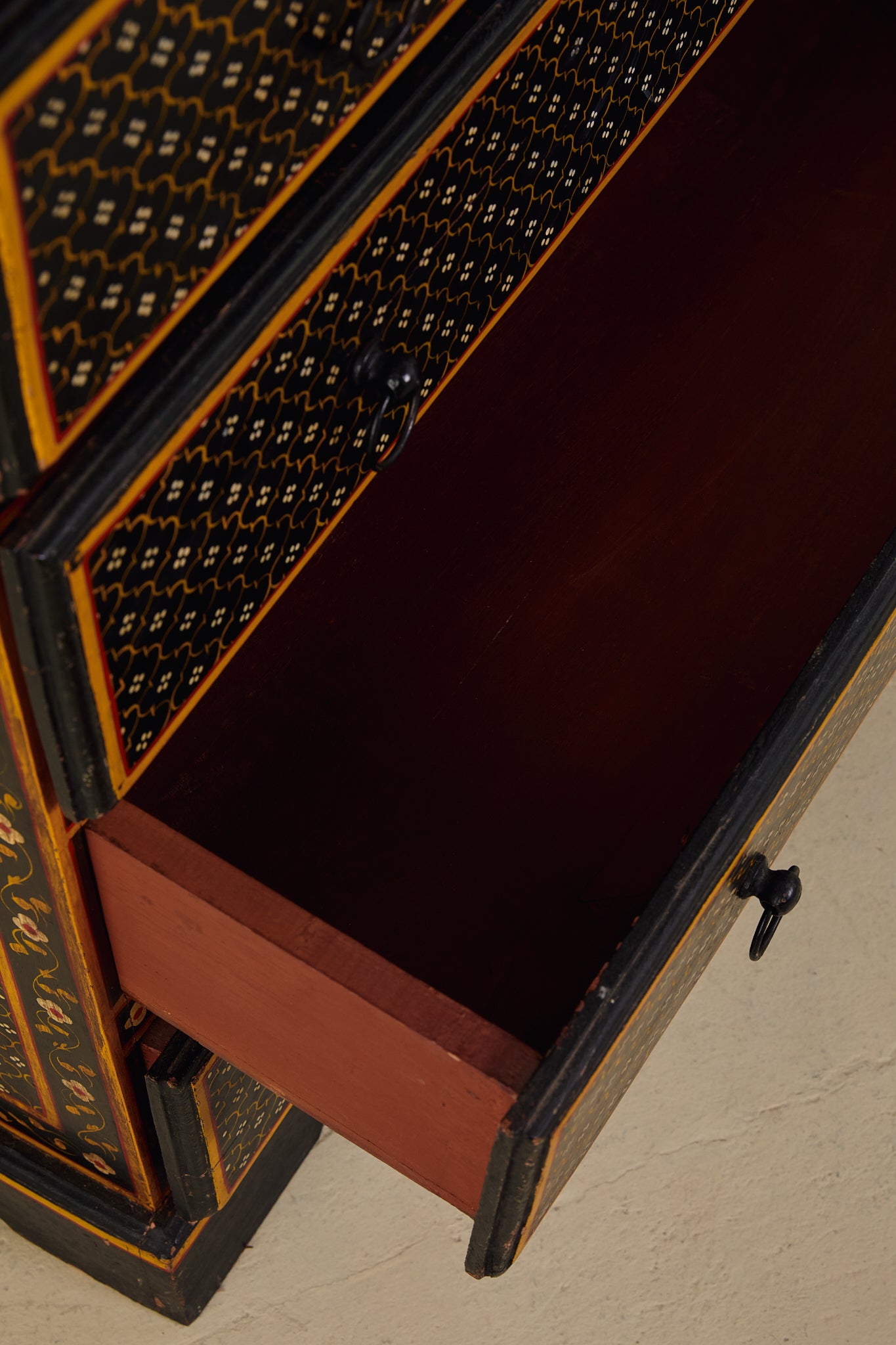 French Folk Hand Painted Chest of Drawers