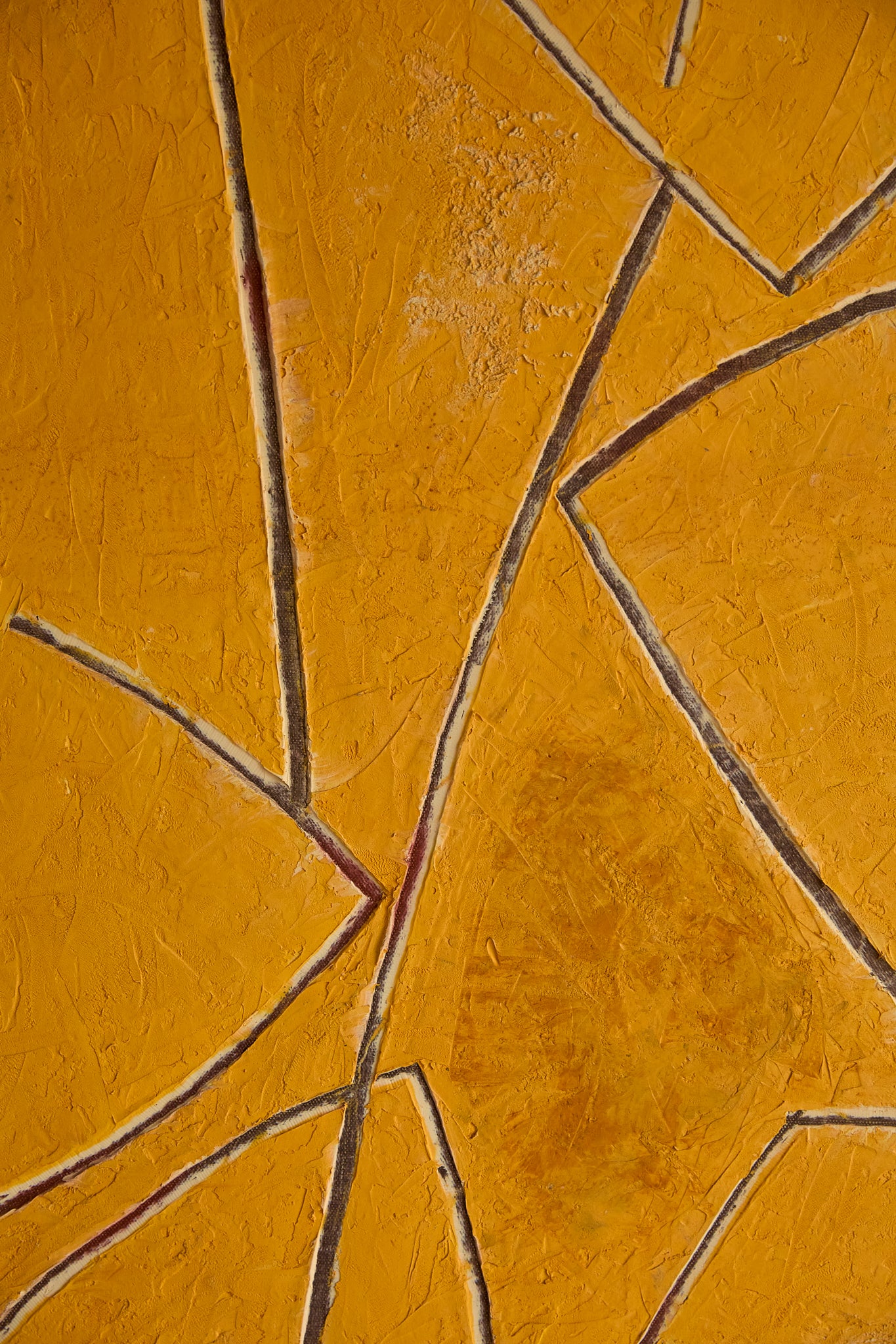 Georges Ferrato (b.1949) Large French Contemporary Abstract Painting Textured Ochre