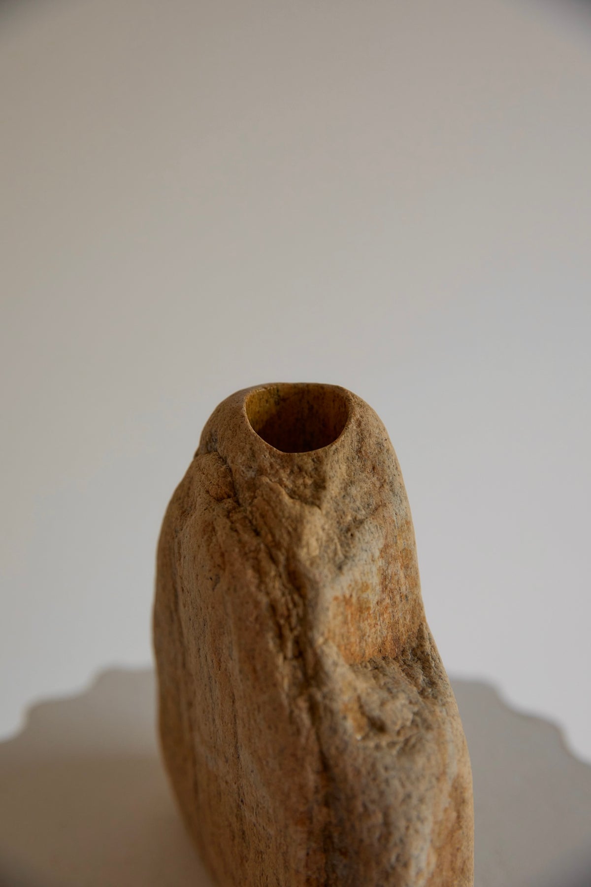 Hand-Carved Natural Stone Organic Form Bud Vase