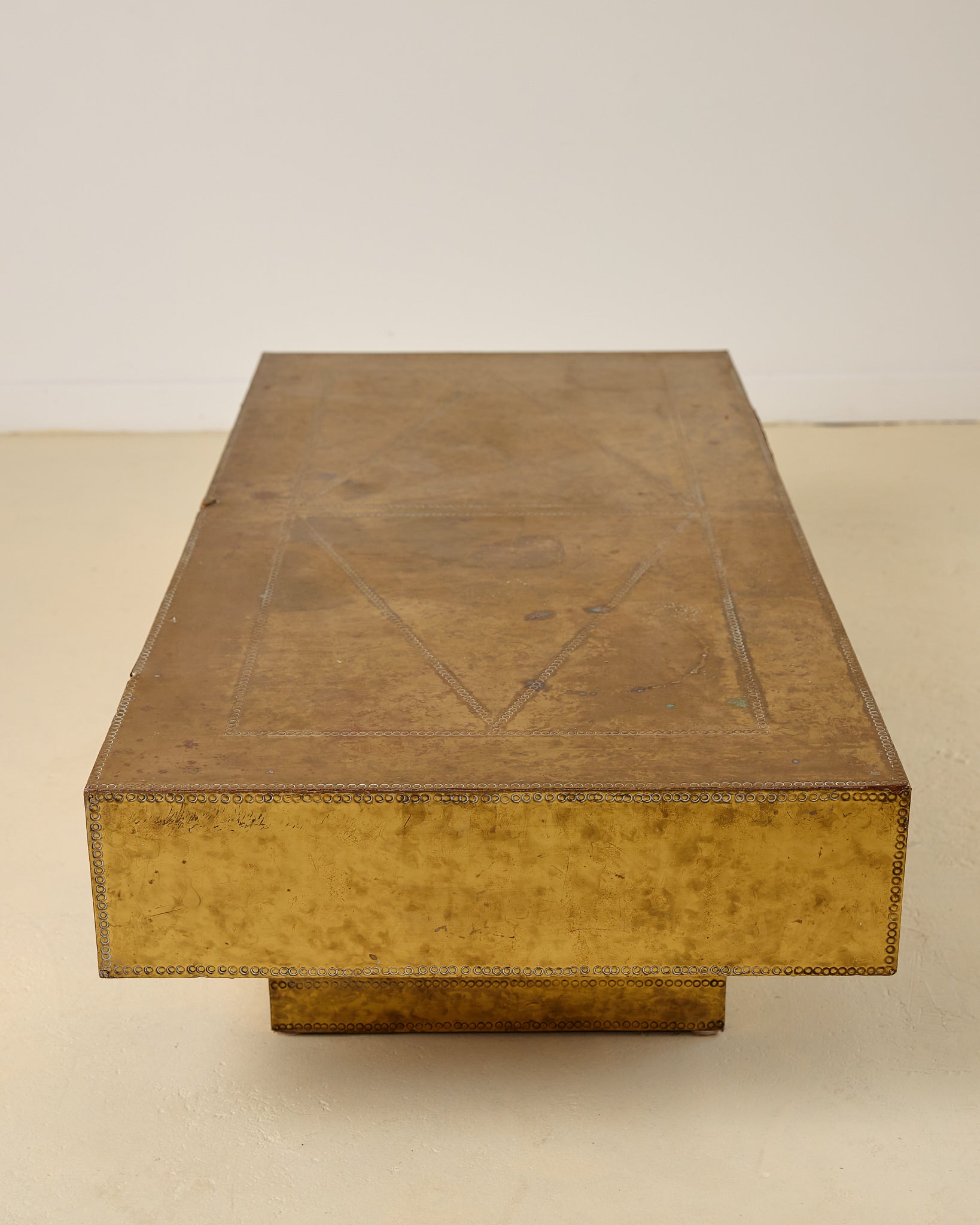 Brass Studded Coffee Table