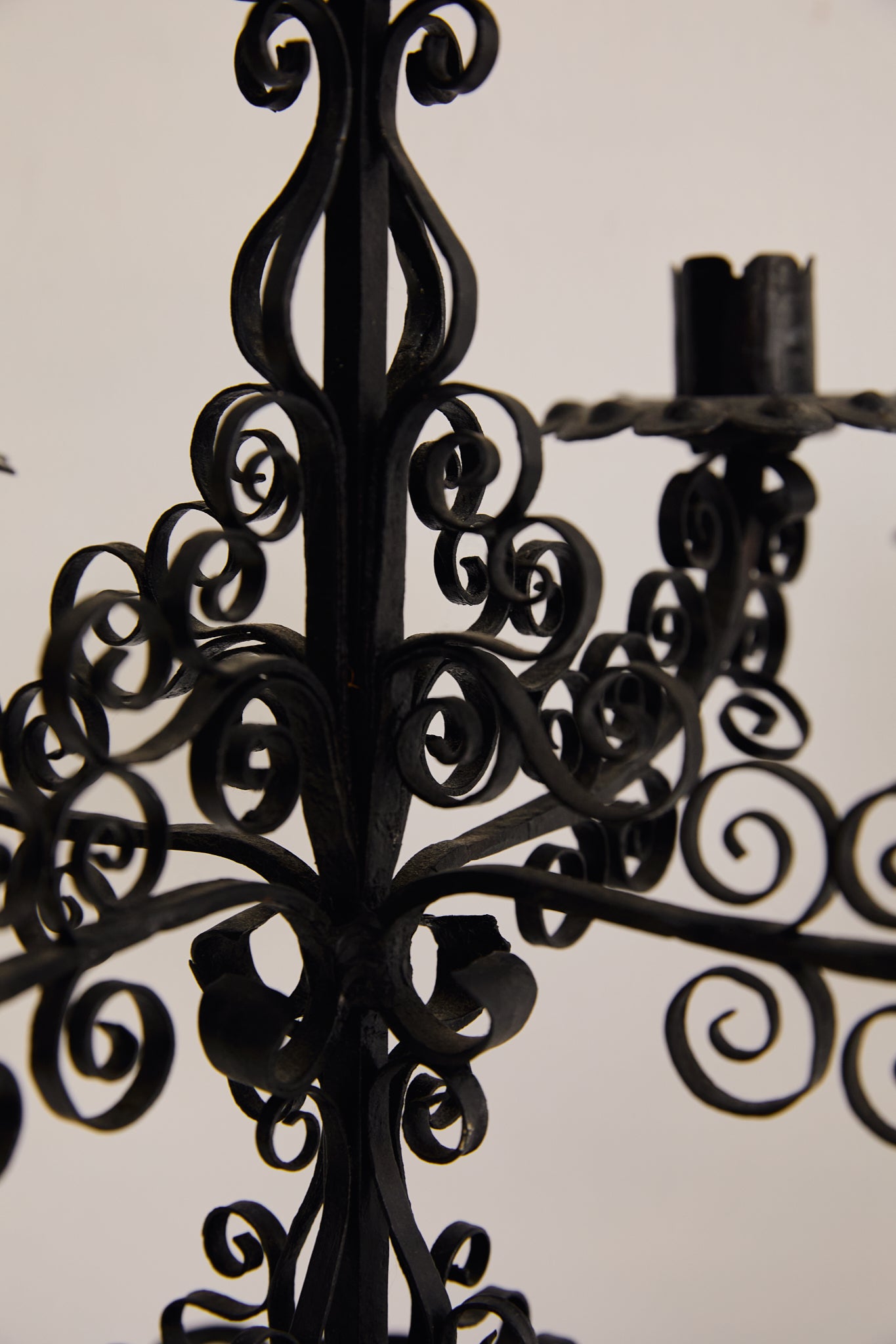 Pair of Iron Candelabras