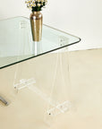 Vintage Glass and Lucite Desk