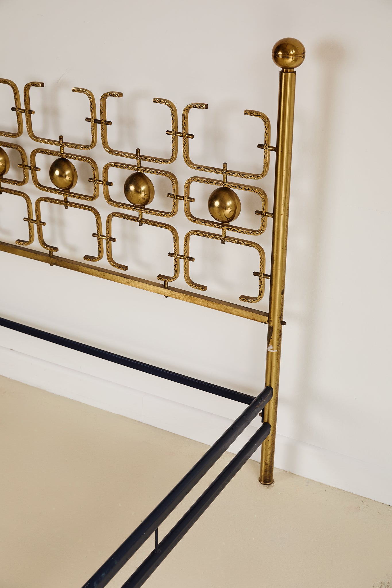 Italian Queen Size Bed in Brass