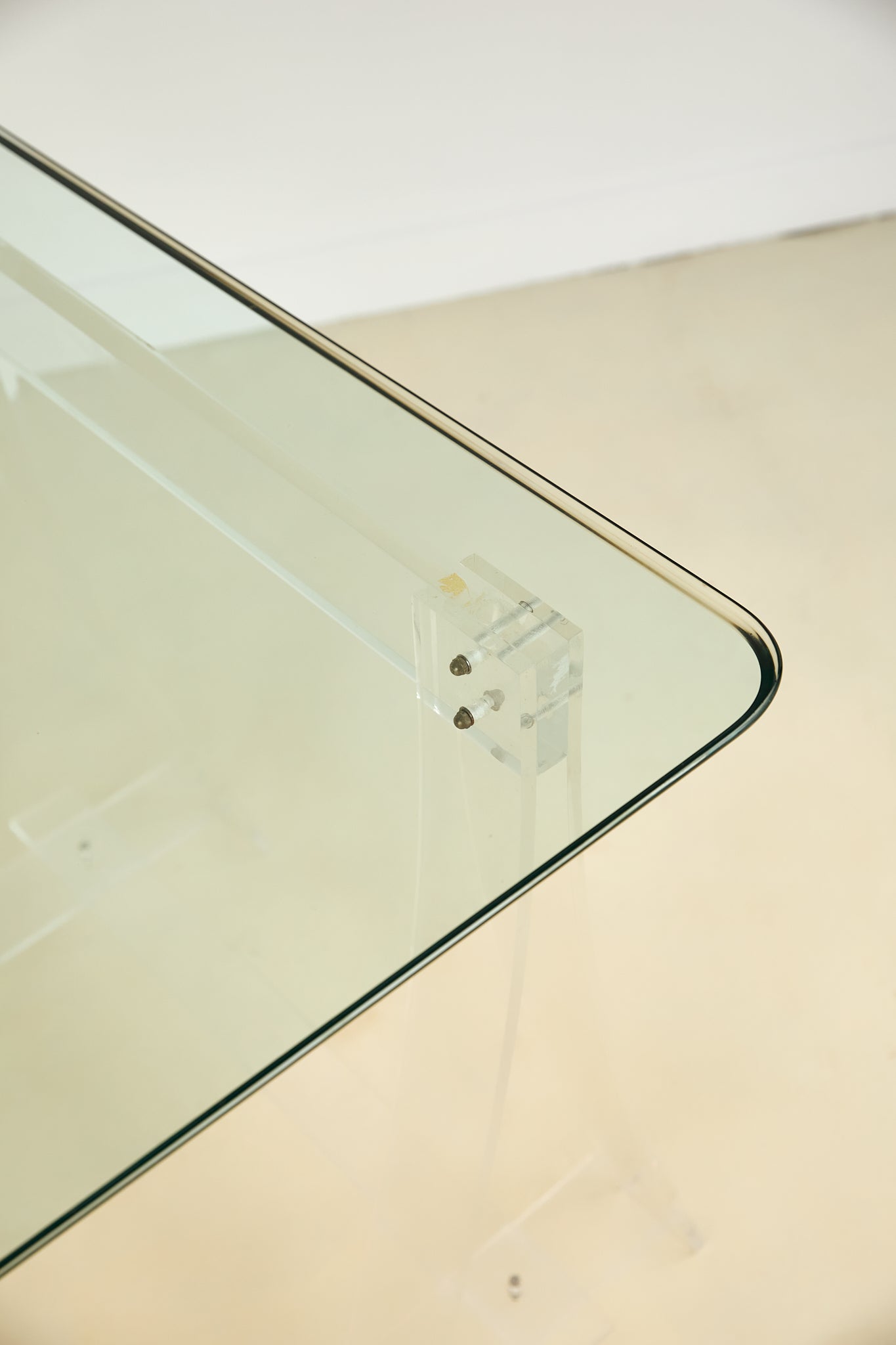 Vintage Glass and Lucite Desk