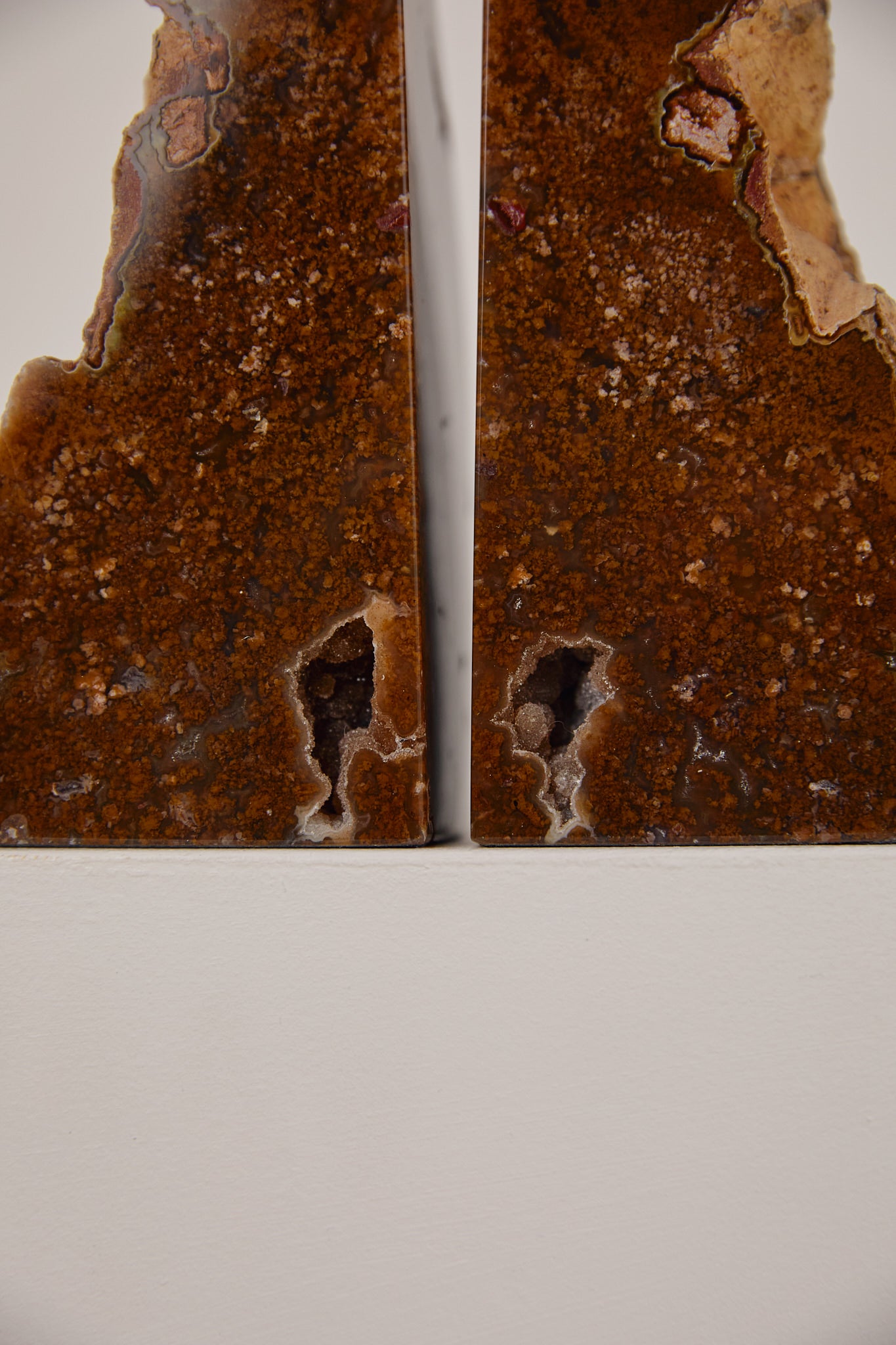 Raw Agate Stone Bookends