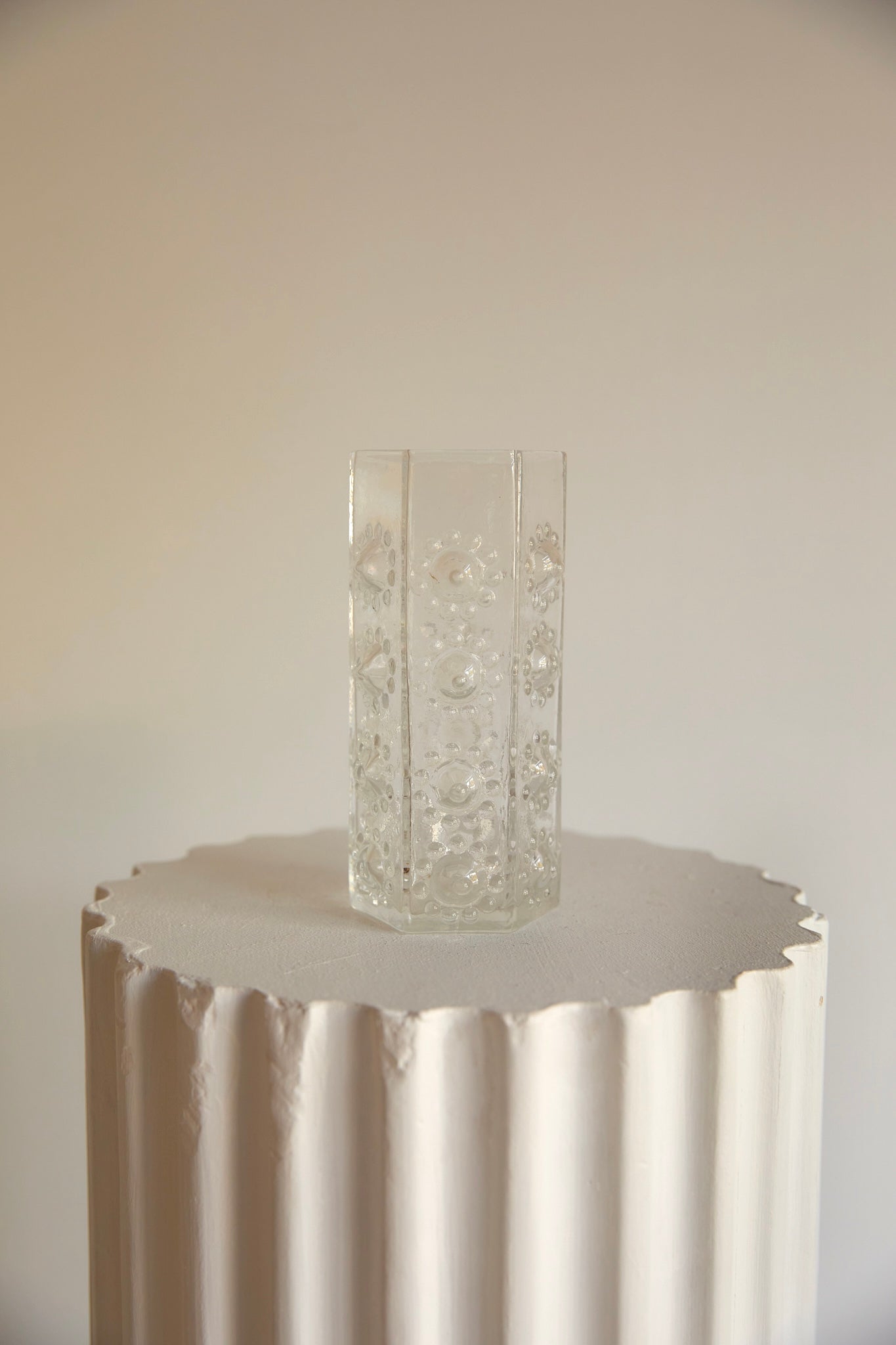 Vintage Dartington Glass "Nipple" Vase by Frank Thrower (FT95)