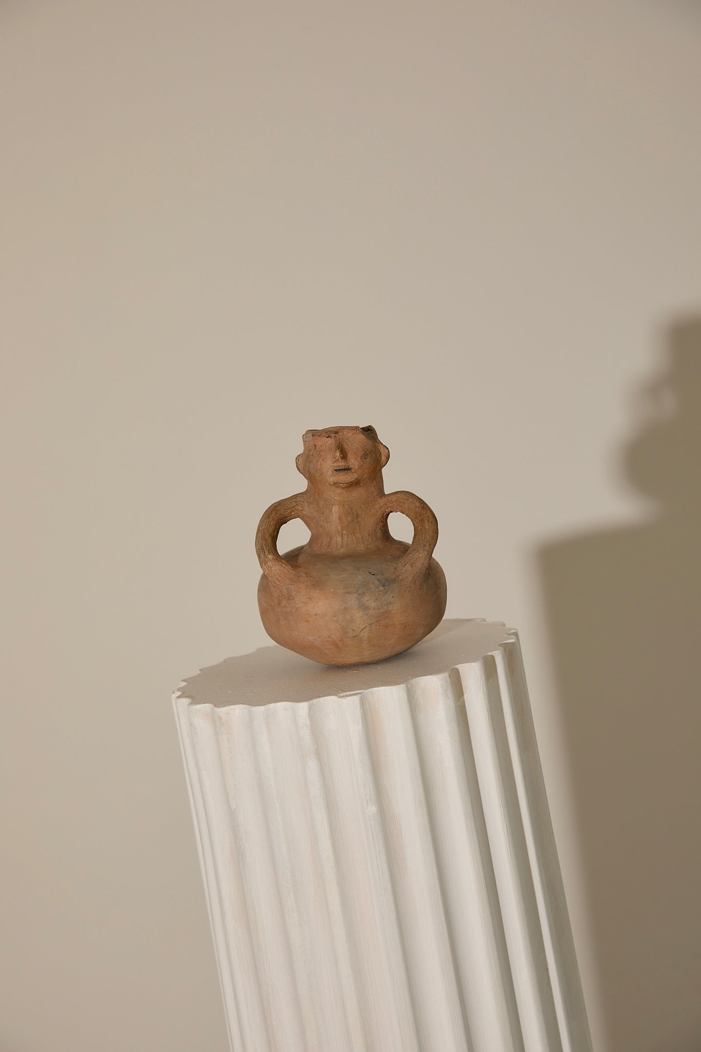 Pre-Columbian Style Anthropomorphic Terracotta Effigy Vessel