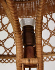 French Wicker Eiffel Tower Floor Lamp With Table