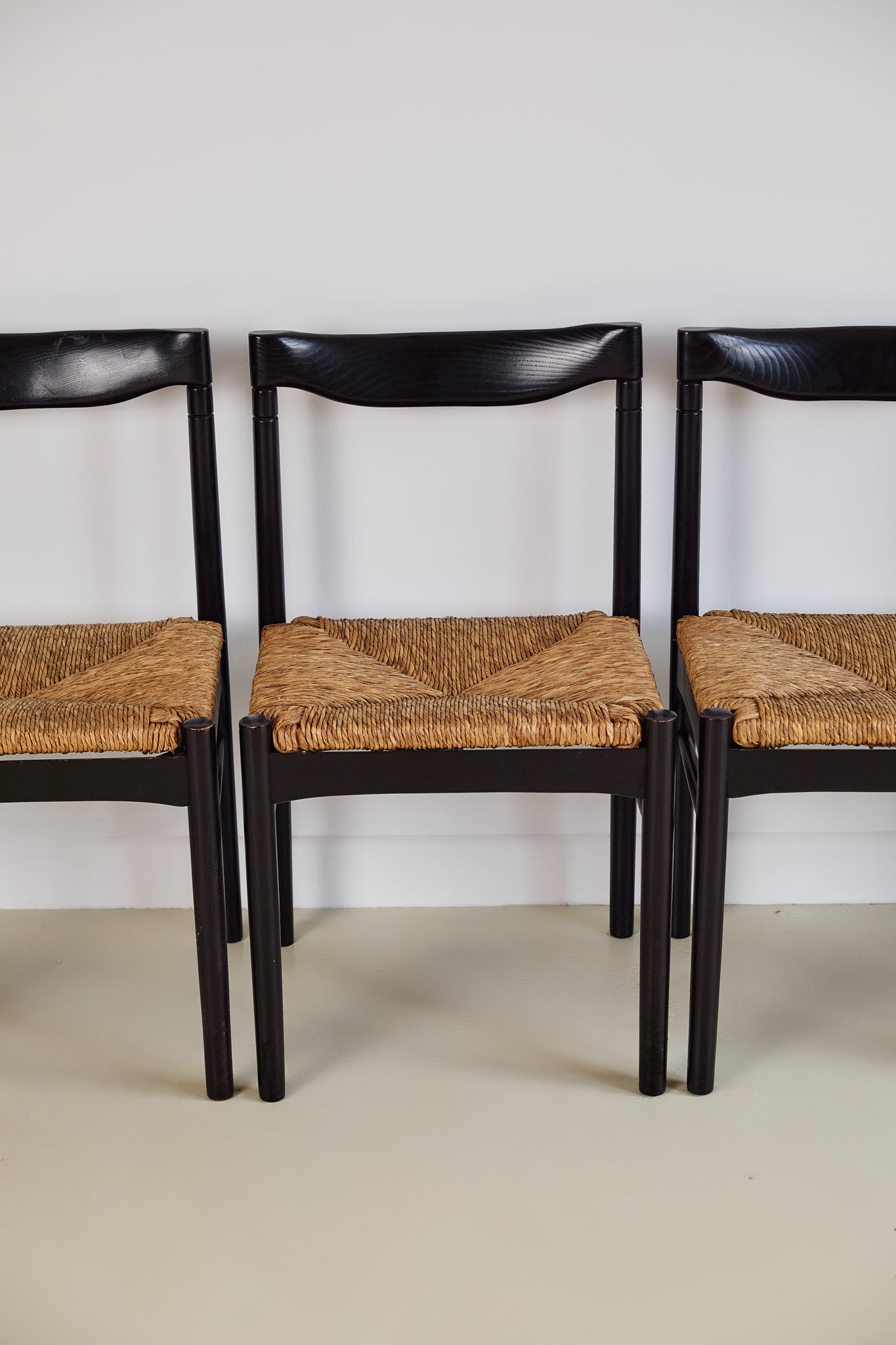 Italian Rush Seat Dining Chairs