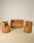 Raffia Woven Tub Chairs