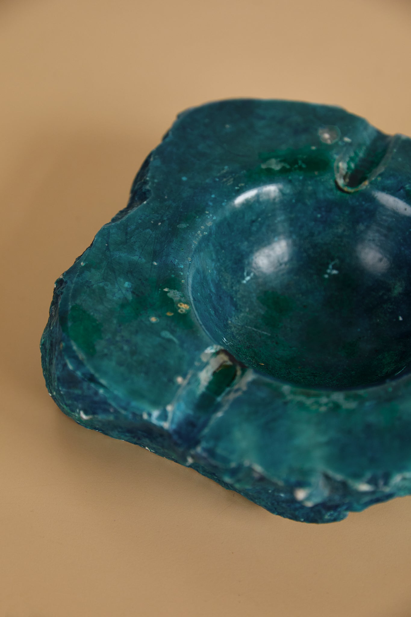 Chunky Turquoise Alabaster Ashtray