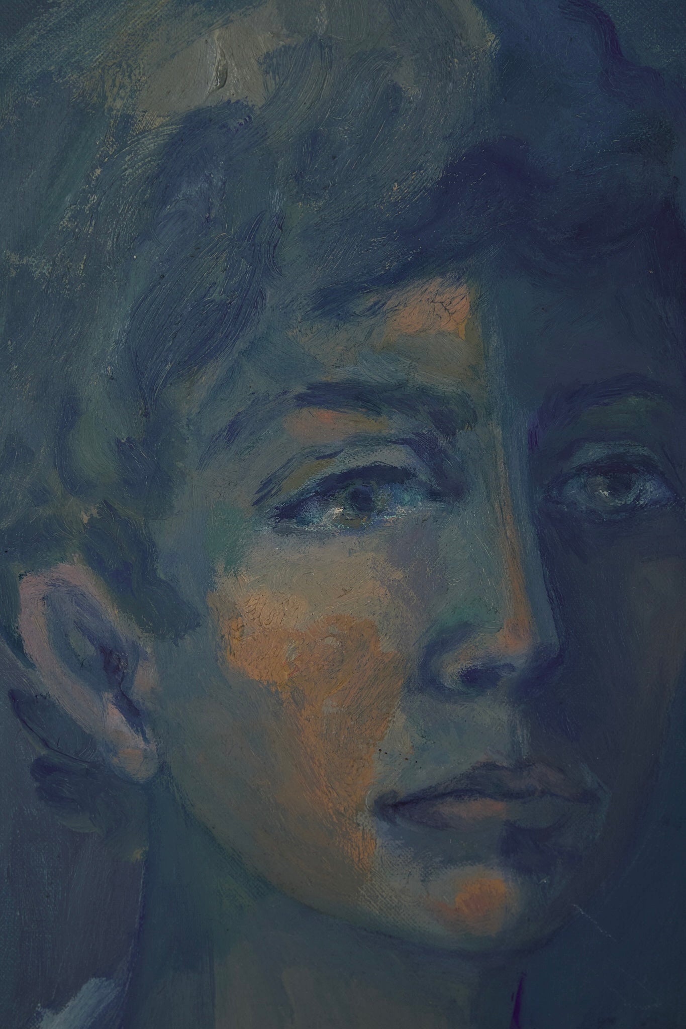 Blue Man Painting