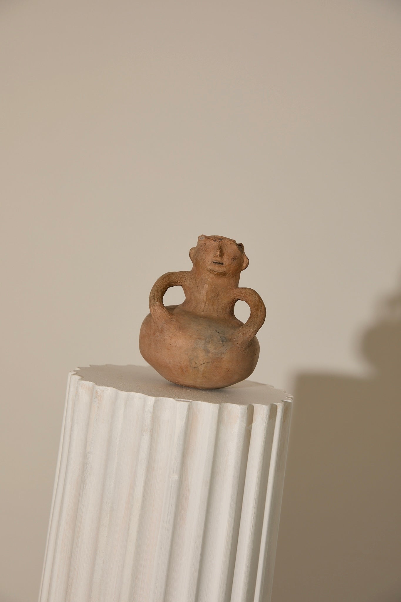 Pre-Columbian Style Anthropomorphic Terracotta Effigy Vessel